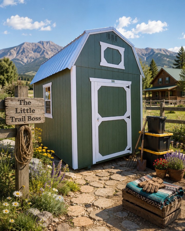 'The Little Trail Boss' 8x12 Lofted Barn Shed